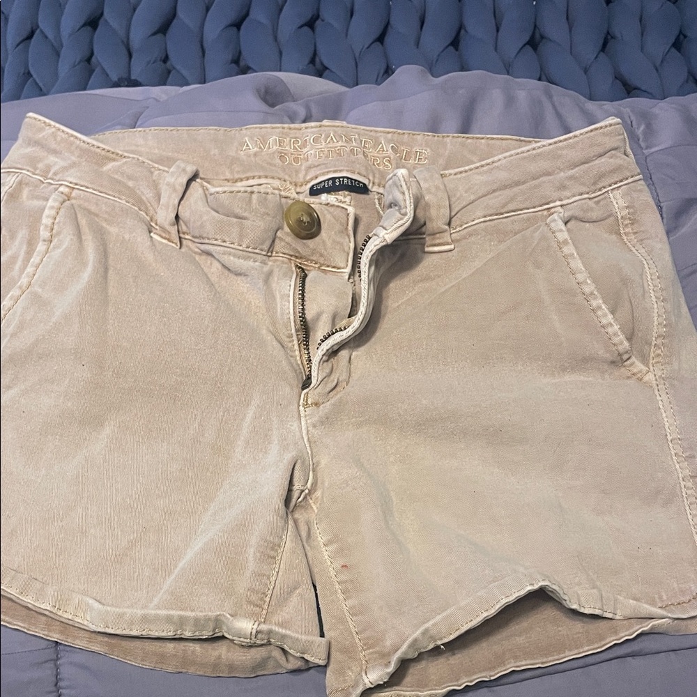 American Eagle Outfitters Women's Beige Jean Shorts